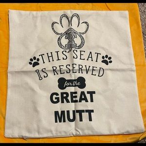 Mutt throw pillow case